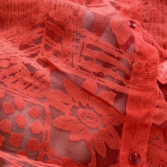 Coldwater creek Tropical Burnout top size XS - Picture 4 of 8